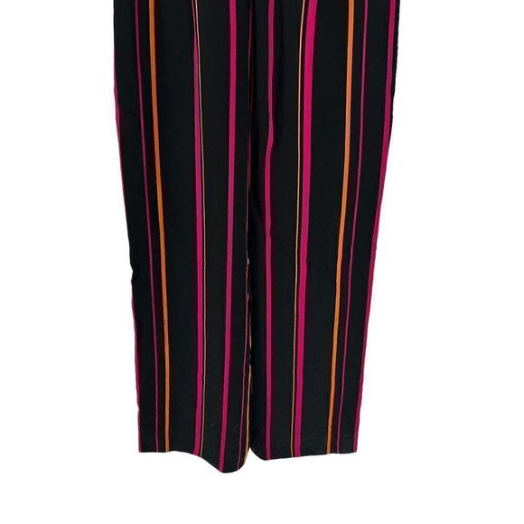 Diane Von Furstenberg Jumpsuit Size 6 Striped Sleeveless Ankle Wide Leg V Neck - Picture 5 of 9